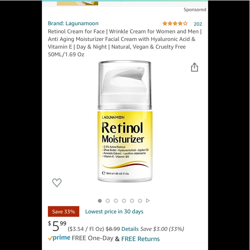 Laguna Moon retinol moisturizer